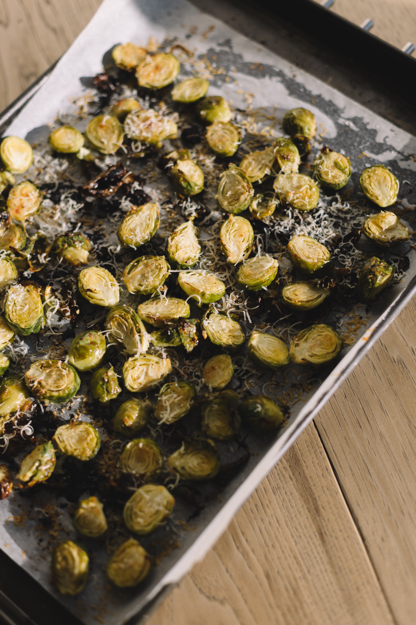 Honey Garlic Parmesan Brussels Sprouts