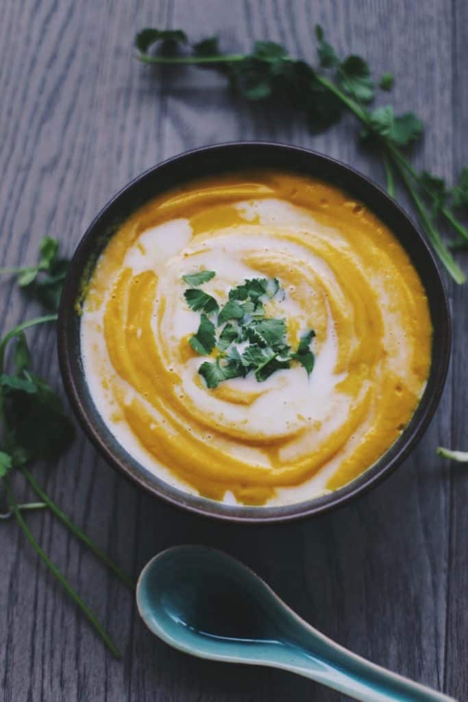 soup, ginger, butternut squash